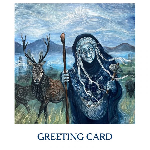 Painting of The Cailleach by Laura Tempest Zakroff