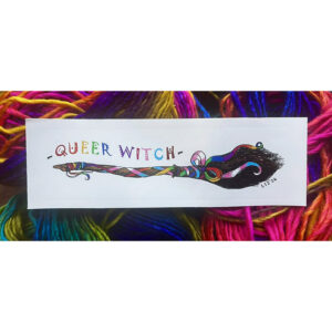 Queer Witch Besom Large Sticker Pre-Order