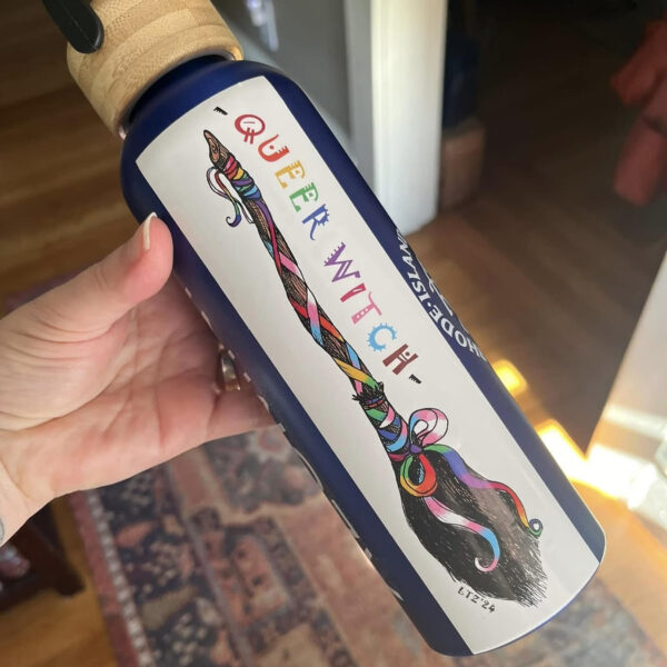 Queer Witch Besom Large Sticker - Image 2